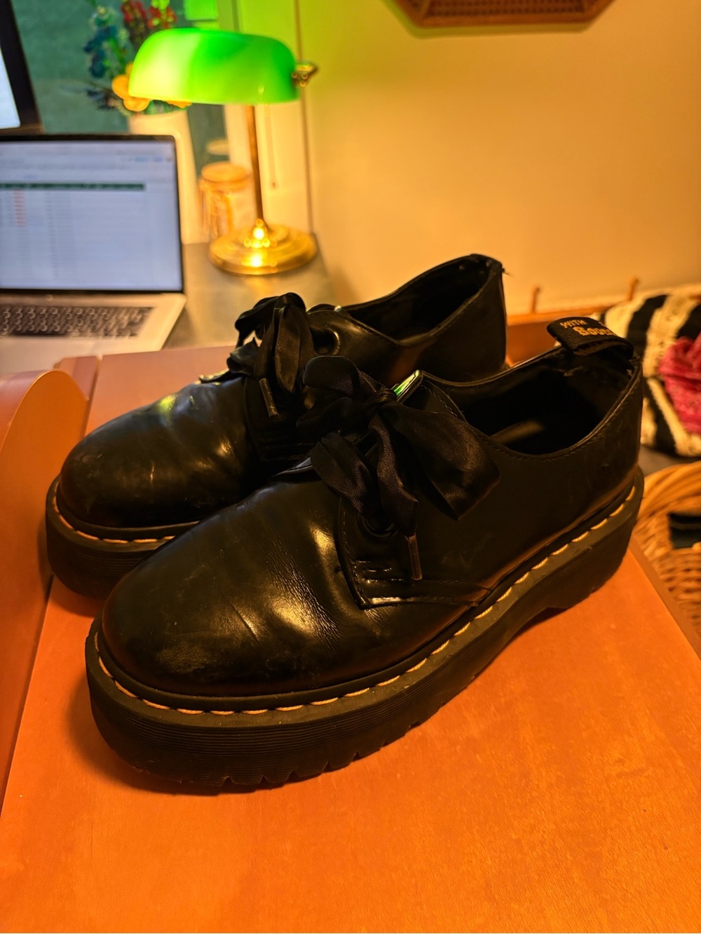 Dr. Martens Holly Platform Oxford Shoes with Ribbon Lace
